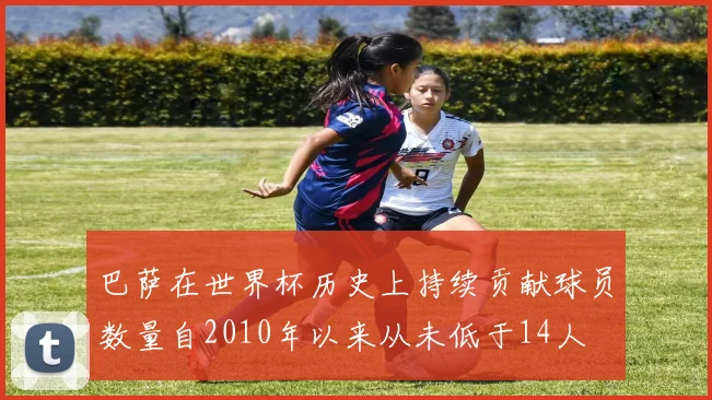 巴萨在世界杯历史上持续贡献球员数量自2010年以来从未低于14人